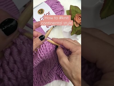 How to #knit continental style. Super easy! #beginnerknitting #knitting #knittingpattern