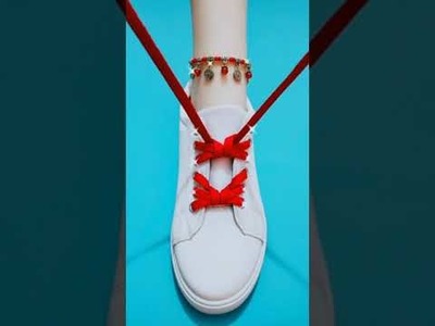How to lace shoes Tutorial, Satisfying shoes lace DIY Tips and Tricks #Shorts