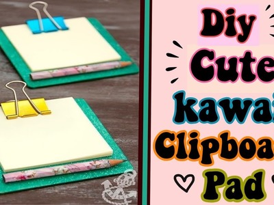 How to make a mini notebook pad. diy mini clipboard with sticky notes. diy mini writing pad.#diy