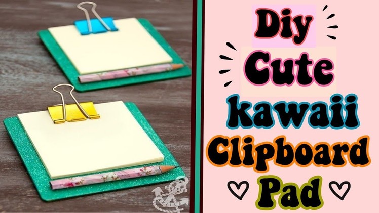 How to make a mini notebook pad. diy mini clipboard with sticky notes. diy mini writing pad.#diy