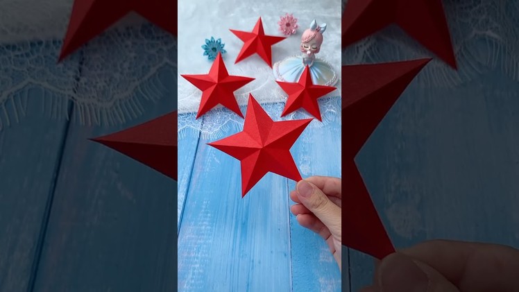 How to make easy and simple paper star || DIY paper craft || origami paper craft idea #shorts
