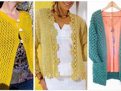 Impressive And Beautiful crochet knitting fancy cardigan vest jacket Designe