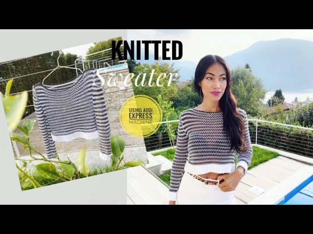 Knitted sweater using #addiexpress | how to knit simple #pullover | DIY
