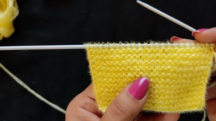 Very easy Baby booties in yellow color knitting in hindi