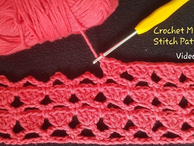 Crochet Mini Fan Stitch Pattern Tutorial | Crochet Pattern of the Day