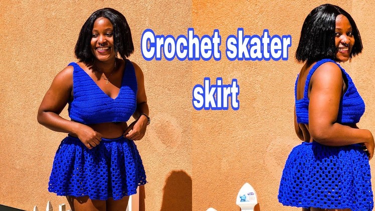 Crochet skater skirt | Granny stitch