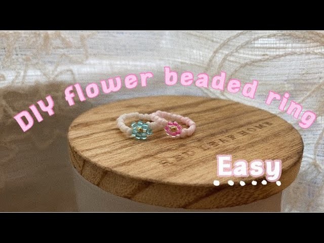 DIY beaded flower ring | easy