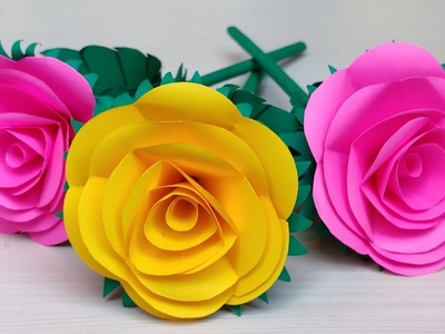 DIY Rose Flower From Paper | How To Make Paper Rose ? Paper Flower |