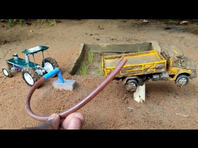 Diy water washing tractor science project || @Santroyce