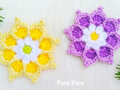 Easy Crochet 3D Flower Tutorial For Beginners