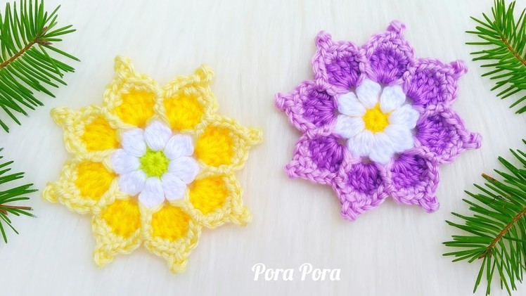 Easy Crochet 3D Flower Tutorial For Beginners