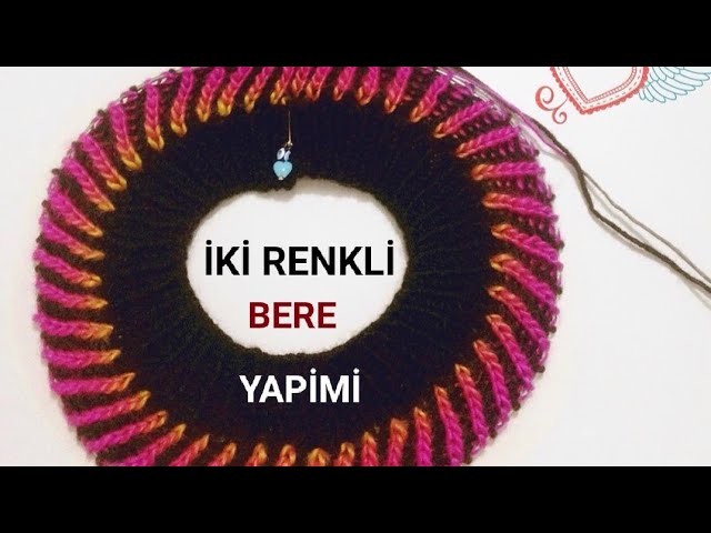 İki Renkli Selanik Bere Modeli. Super easy knitting.  #hat  #knittinghat