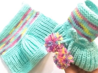 Knitting Baby Shoes , Booties , Socks Easy Step By Step