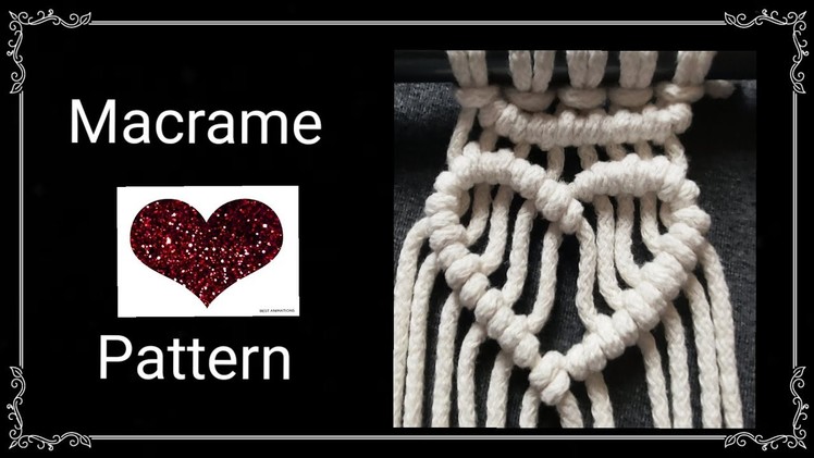 Macrame Easy Heart shape pattern.Wall hanging #beginners