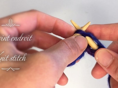 Point endroit et envers -  knit stitch and purl stitch