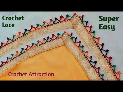 Super Easy Crochet Dupatta Edges for Beginners | Qureshia Dupatta lace