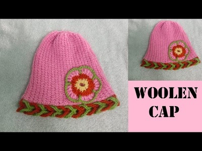 Woolen cap for girls || woolen cap || new cap design || stylish woolen cap #woolencap