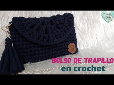Bolso de trapillo en Crochet ????.crochet t-shirt yarn bag