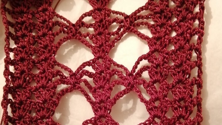 Hermosa puntada para randas a crochet.Beautiful stitch for crochet randas