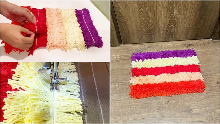 ???????????? HOT NEW! The fastest and easiest way to sew a yarn rug