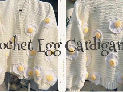 How to Crochet Egg Cardigan ???? #crochet #cardigan