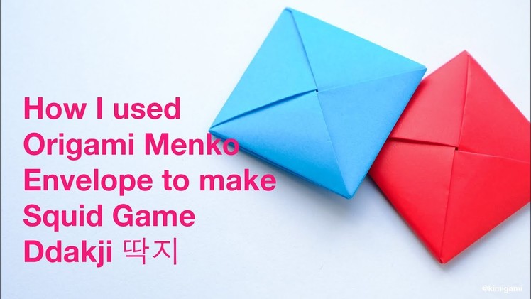 How to fold Origami Flip Toy Squid Game Ddakji.Ttakji (Traditional Menko Envelope)
