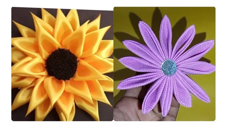 Kanzashi flower head band making. easy and simple craft ???? flower making DAY