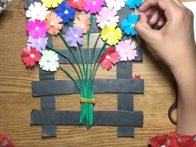 Paper Flower Wall Hanging | Easy Wall Decor Ideas | Paper Craft Easy
