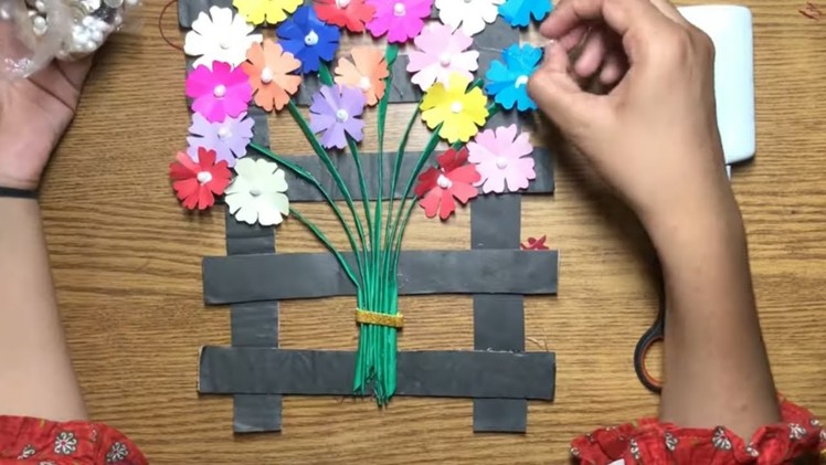 Paper Flower Wall Hanging | Easy Wall Decor Ideas | Paper Craft Easy