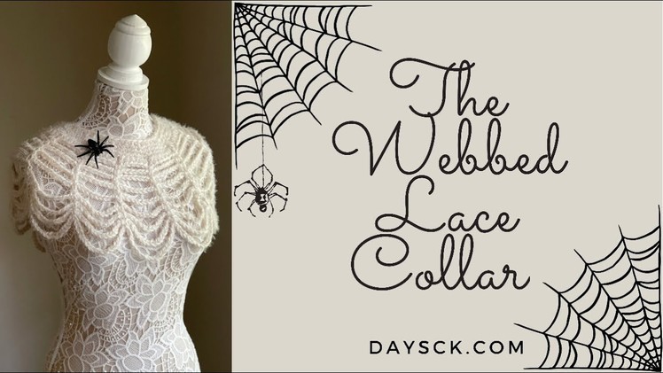 Webbed Lace Collar~Quick Halloween Crochet Spider Web