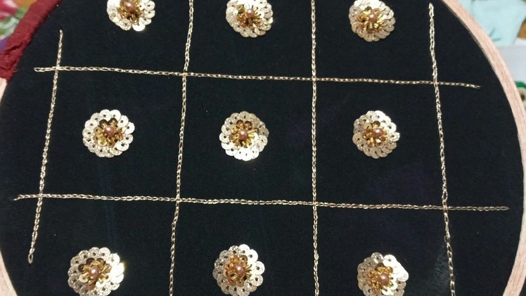 Brilliant Sequins embroidery |all over embroidery| beautiful cut beads hand  embroidery