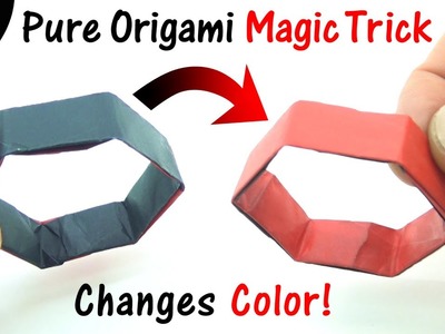 Chameleon Ring ???????? Pure Origami Magic Trick ???? Changes Color! ????