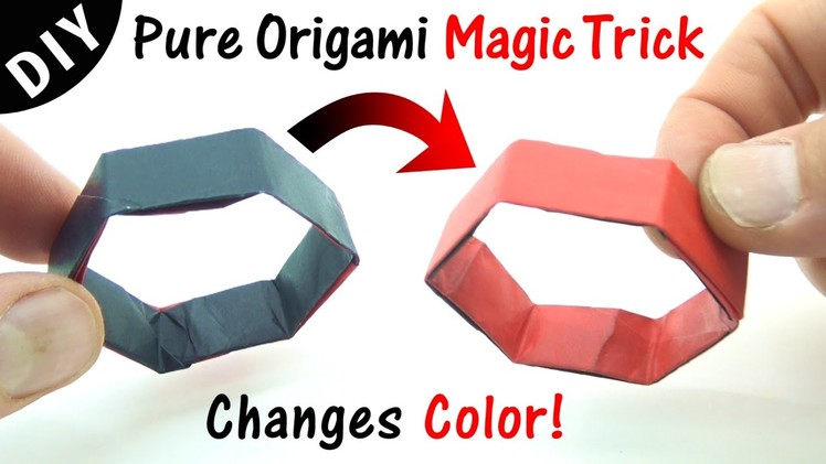 Chameleon Ring ???????? Pure Origami Magic Trick ???? Changes Color! ????