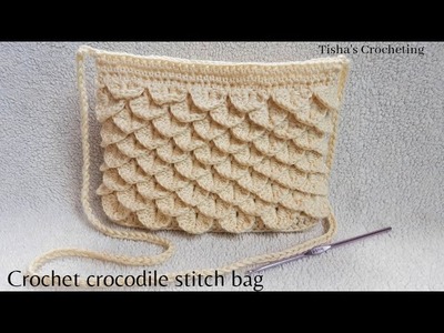 Crochet crocodile stitch bag