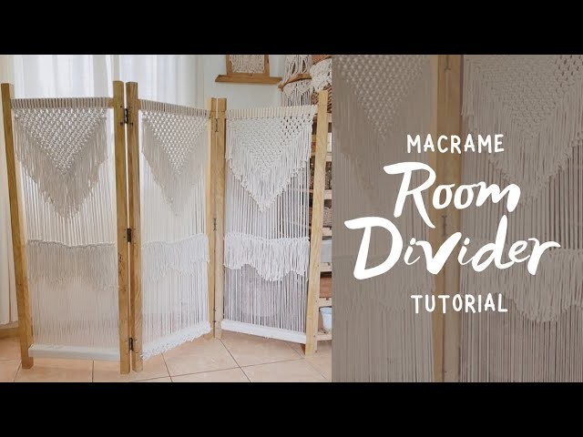 DIY Macrame Room Divider Easy Tutorial for Beginners | Home Decor Wall Divider