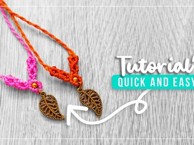 DIY Mini Necklace » ⚡️ tutorial | como hacer collar de hilo fácil y rápida para principiantes