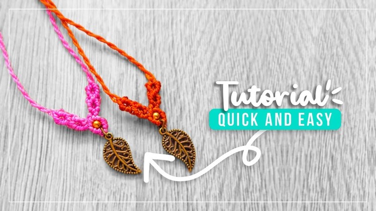 DIY Mini Necklace » ⚡️ tutorial | como hacer collar de hilo fácil y rápida para principiantes