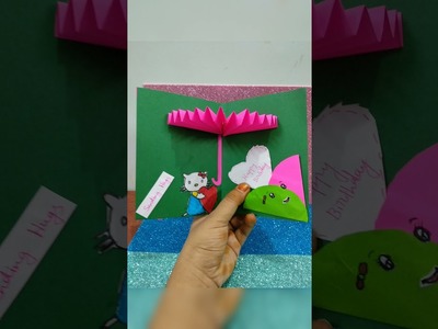 Easy Pop Up Card |How To Make a Birthday Greeting Card | Hello kitty | #Shorts