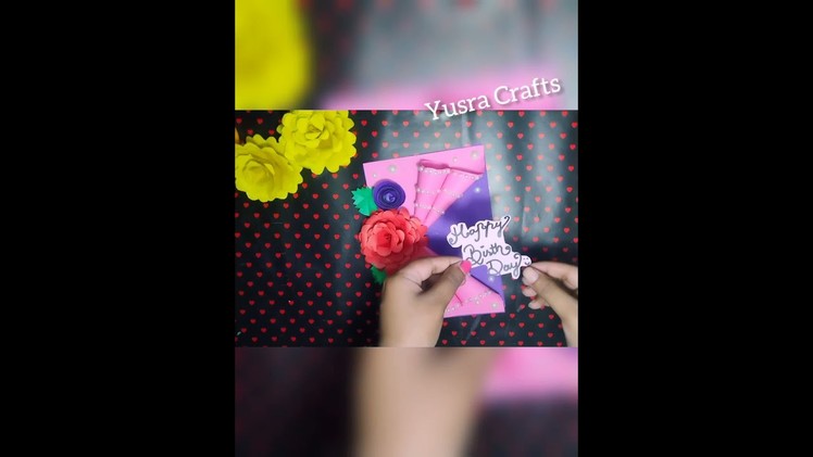 Handmade Birthday Card || Diy Birthday Card At Home || Paper Crafts #shorts