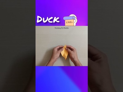 How to make a paper Duck , origami paper work #shorts