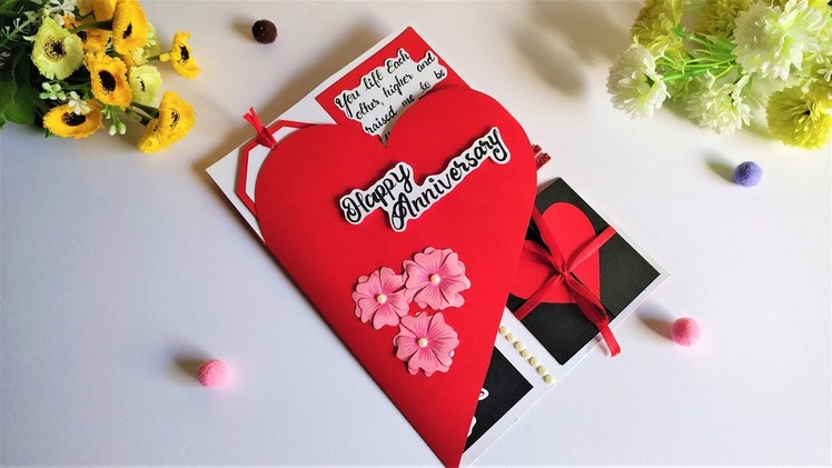 How to Make Beautiful Handmade Anniversary Card for Parents | Anniversary Card Idea | Tutorial