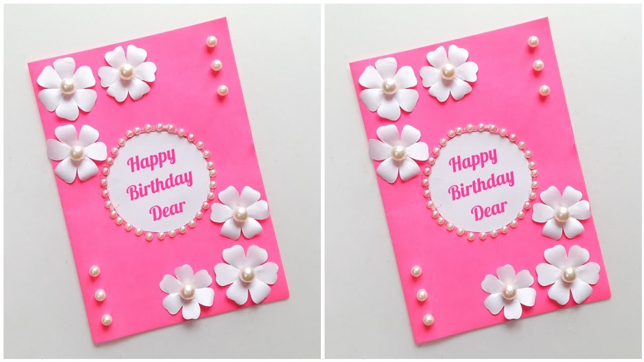 How To Make Birthday Card • birthday card making at home • card for ...