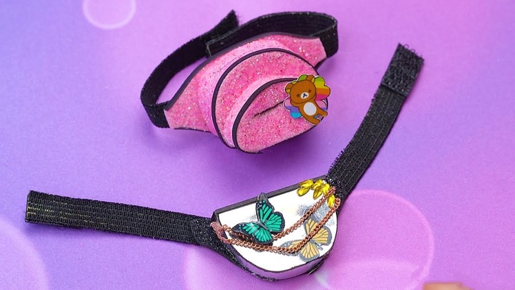 How to make Miniature Belly Bag | MINIATURE IDEAS FOR DOLLHOUSE | #Shorts