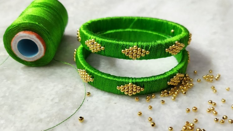 New trendy Silk thread bangles. how to make Silk thread bangles