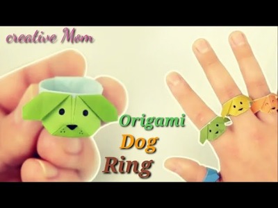 Origami Dog Ring!! How To Make Beautiful a paper Ring!!