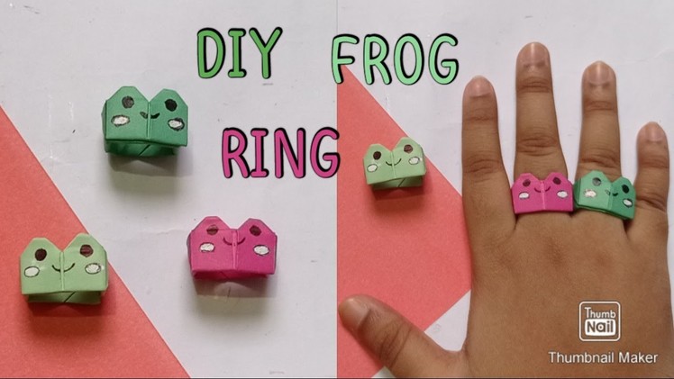 PAPER FROG RING | How to make diy frog ring | diy ring | mini frog ring | diy cute crafts |