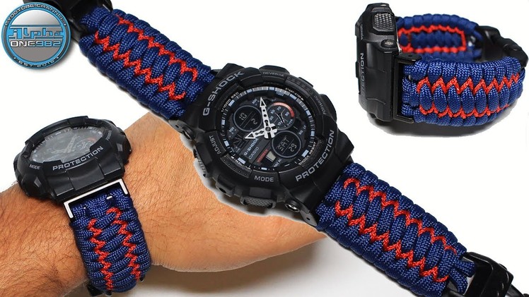 Paracord Watch Band How to Make Watch Strap Trilobite Stitched Paracord Tutorial DIY