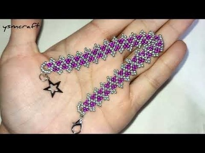PEYOTE TEKNİĞİ ŞIK BİLEKLİK YAPIMI.how to make peyote technique bracelet.diy bracelet