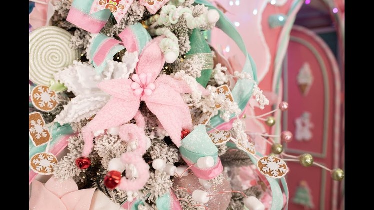 Santa's Sweet Shoppe Pastel Gingerbread Christmas Tree Decorating Tutorial
