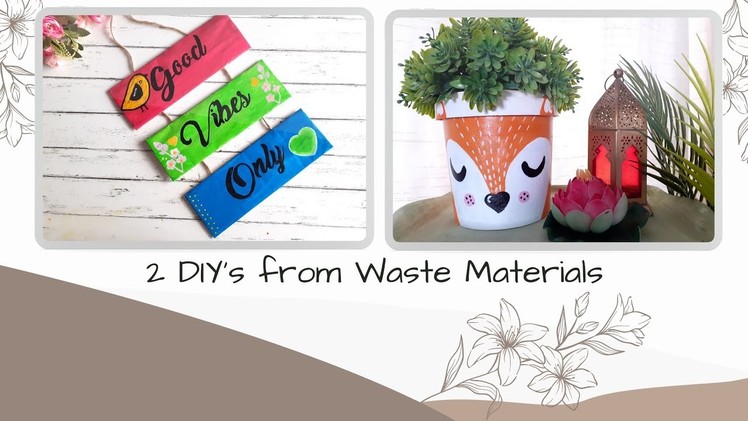 2 Easy Decor DIY From waste material | Best out of waste craft #diypotpainting  #homedecor